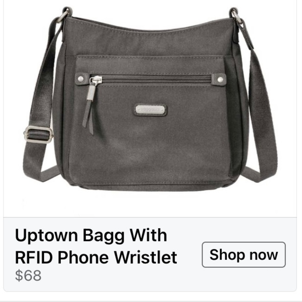 Grey Baggalini, crossbody with wallet bag. NWOT.